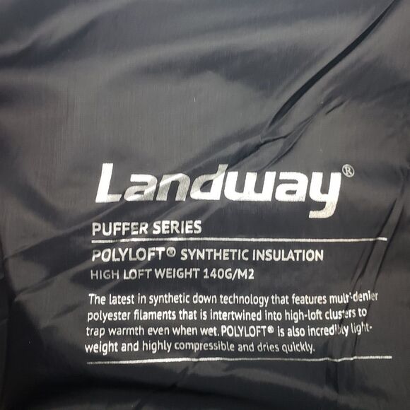 Landway Puffer Jacket Mens 4XL Encore Boston Harbor Gray Nylon Polyloft Insulate - Picture 6 of 15